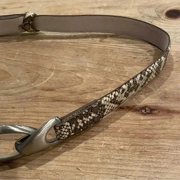 Animal print leather lined snakeskin belt M/L career suits - Picture 5 of 9